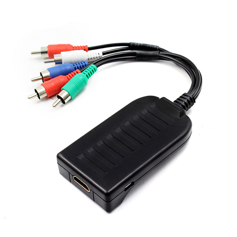 Wiistar-Convertidor de Audio y vídeo a HDMI HDTV, componente 5RCA Ypbpr, convertidor de audio R/L para HDTV
