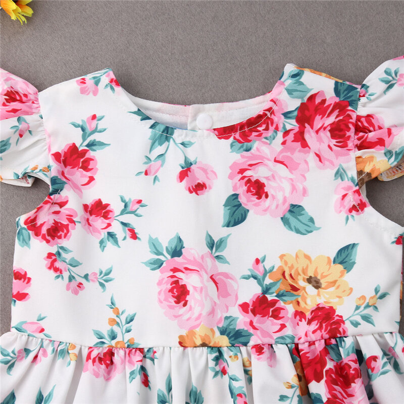 toddler baby girl sleeveless floral dress baby girl