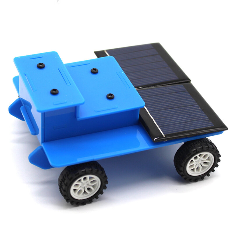 Diy mini brinquedo movido a energia solar dupla painel solar trank montagem ciência materiais kits modelo de veículo crianças presente educacional robô