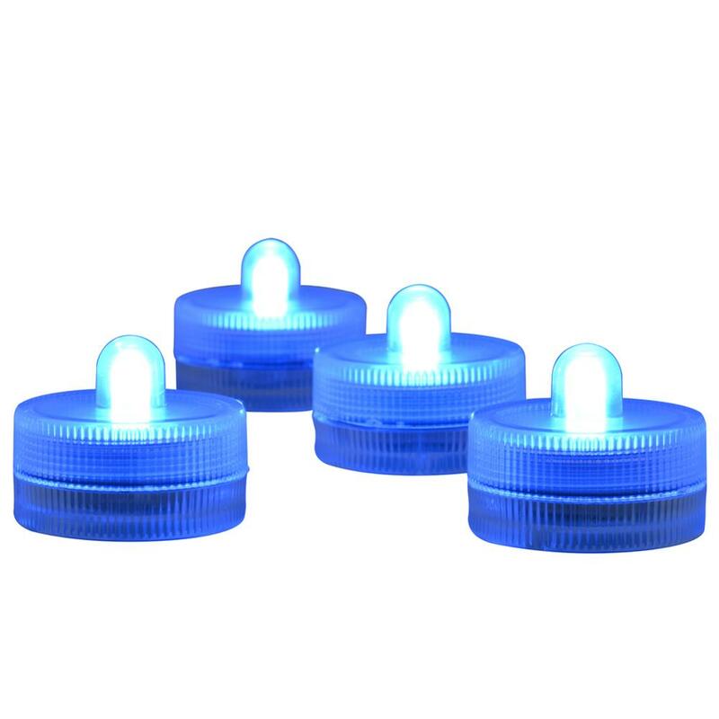 Fonte da fábrica 10 unidades/pacote 11 cores a pilhas pequenas peça central decorativa submersível luzes led