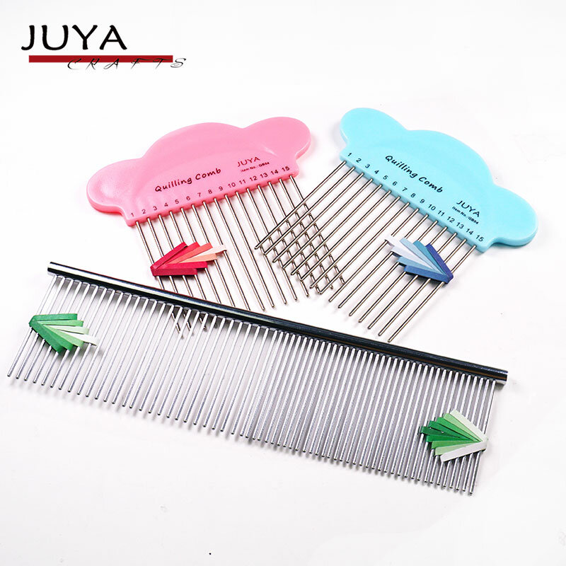 Juya quilling comb, 2 가지 스타일, 파란색과 분홍색은 전통적인 스타일이며, 2 가지 기능 빗은 새소입니다.