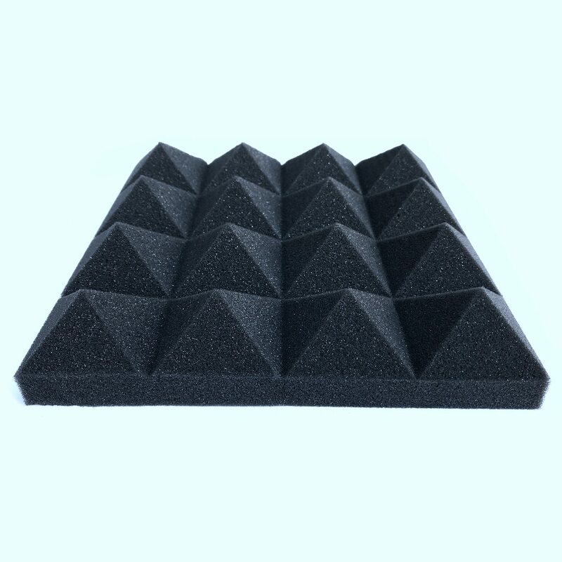 Drop shipping 12 sztuk dźwiękochłonna pianka absorpcja dźwięku piramida Studio leczenie panele ścienne 25*25*5cm pianka akustyczna