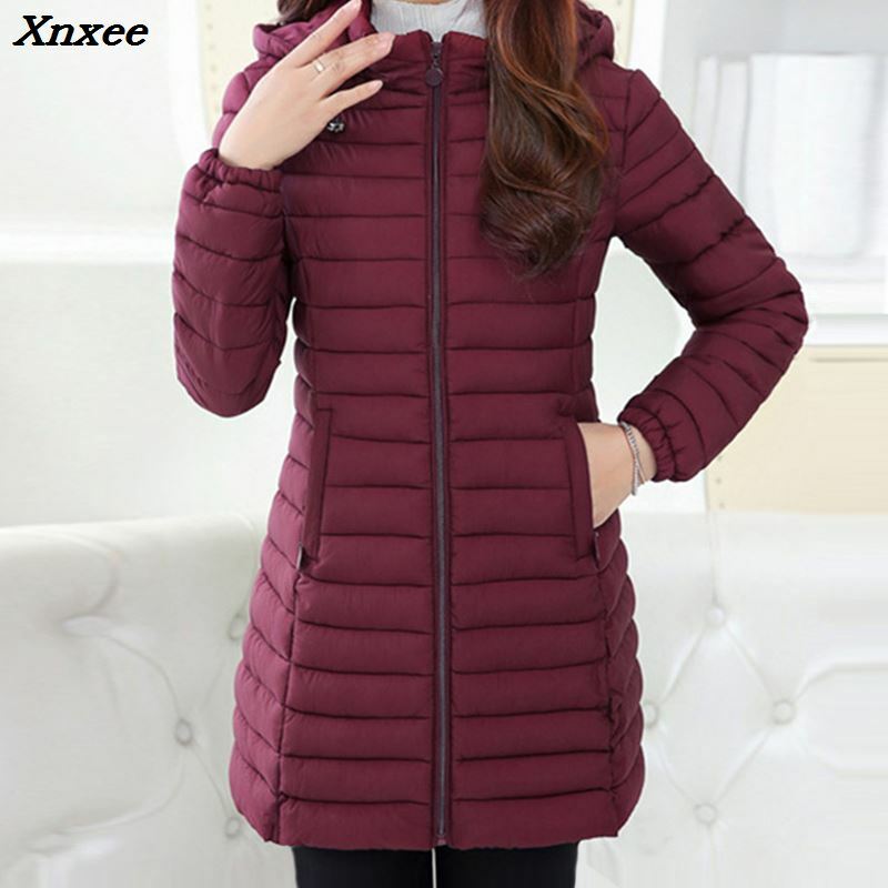 Xnxee – veste longue d'hiver pour femme, parka de haute qualité, vêtement d'extérieur, collection automne 2018