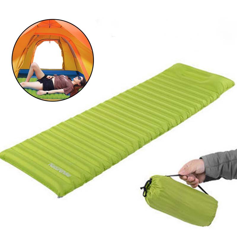 Naturehike Ultralight Outdoor Air Mattress Fast Filling Mat Moistureproof Inflatable TPU Camping Mat With Pillow Sleeping Pad