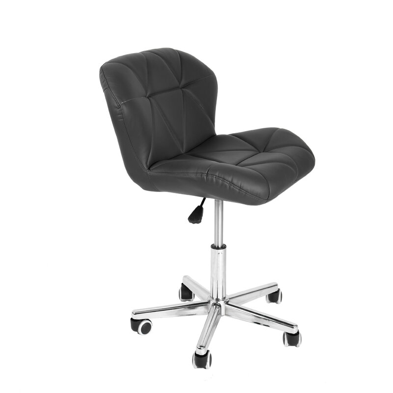 Panana krzesło biurowe Faux Leather wyściełane siedzisko 360 stopni obrotowe elastyczne obracanie nauka w domu siedzenia sypialnia makijaż krzesło