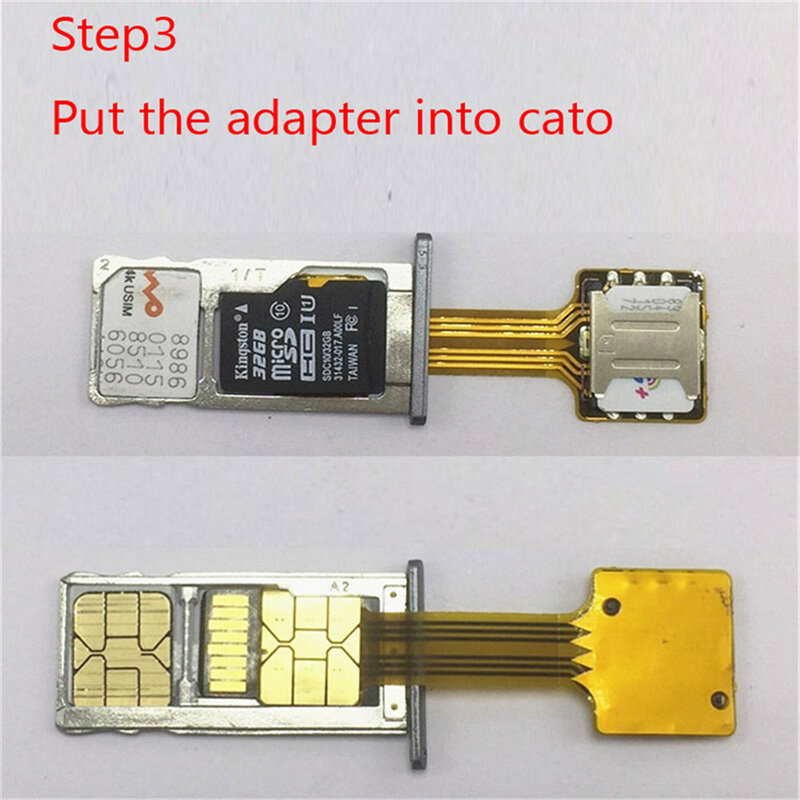 Adaptador Híbrido Duplo Cartão SIM Micro SD, Extensor Android, Nano, Xiaomi Redmi, Huawei, 2, Atacado