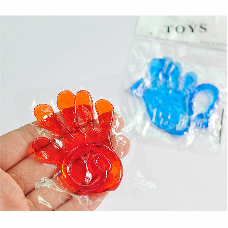 New Joyful Funny Baby Girls Boys Mini Sticky Hands Elastic Vending Birthday Party Favors Toy Hot Sale Random Color
