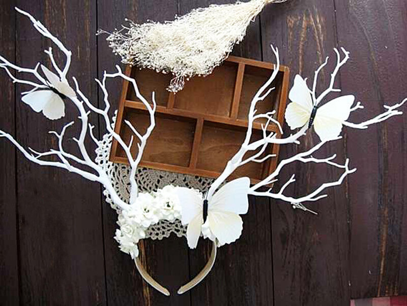 خمر الأزهار عقال فروع شجرة القوطية هيرباند مهرجان حفل زفاف ريترو إكسسوارات الشعر