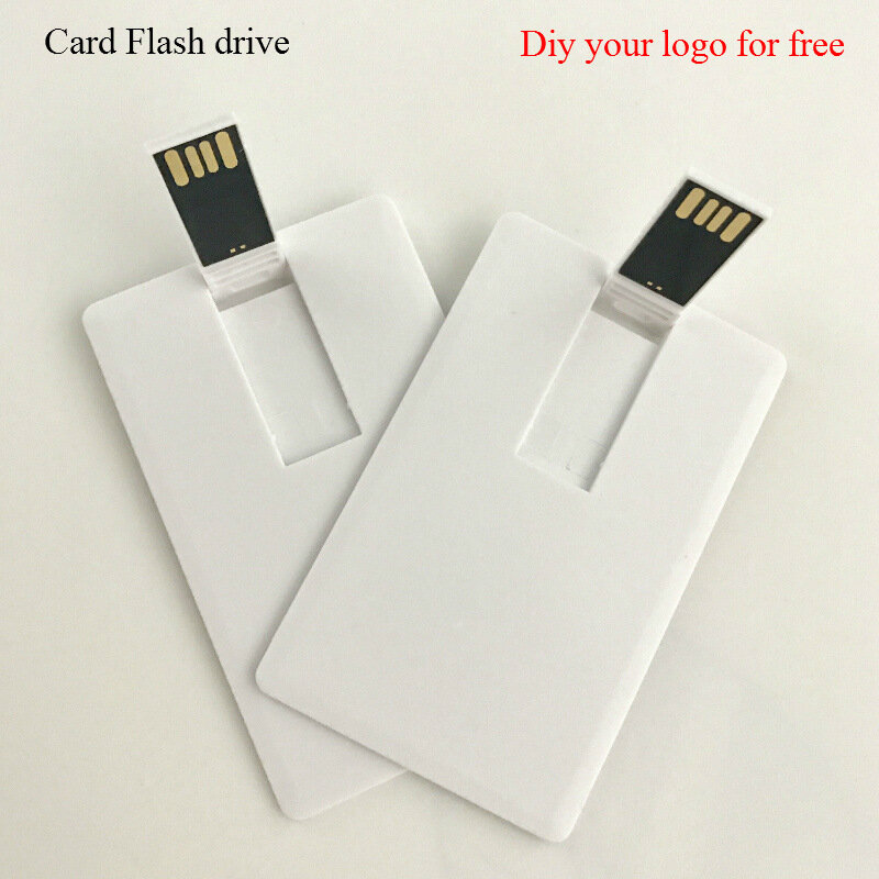 10 sztuk/partia niestandardowe Logo firmy karta kredytowa Usb flash drive Pen drive usb 32G 64G dysk pamięci niestandardowe logo USB2.0 1GB 2GB