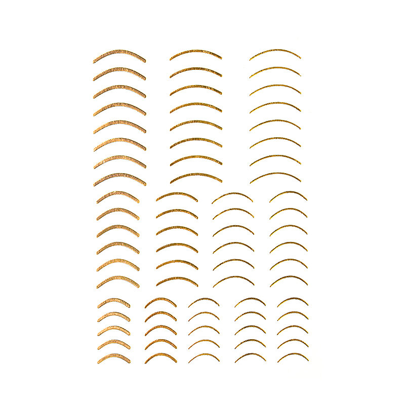 1pc gold 3D nail sticker curve stripe lines nail stickers adhesive stripe band Nail Art stickers stickers Rose gold silver