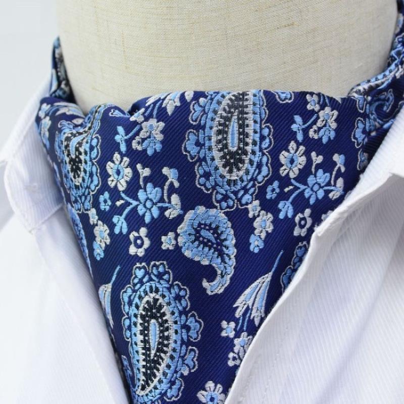 Pañuelo con patrón de celosía de puntos para hombre, corbata ancha para fiesta de bodas, moda