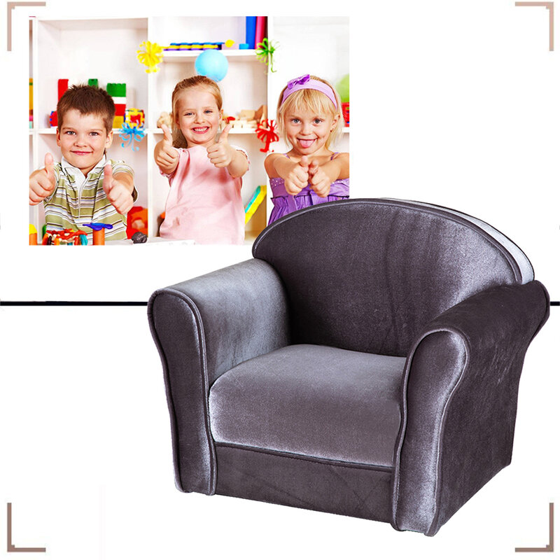 Braços estofados de veludo para crianças, cadeiras de veludo macio para jogos de leitura, móveis, presentes para crianças