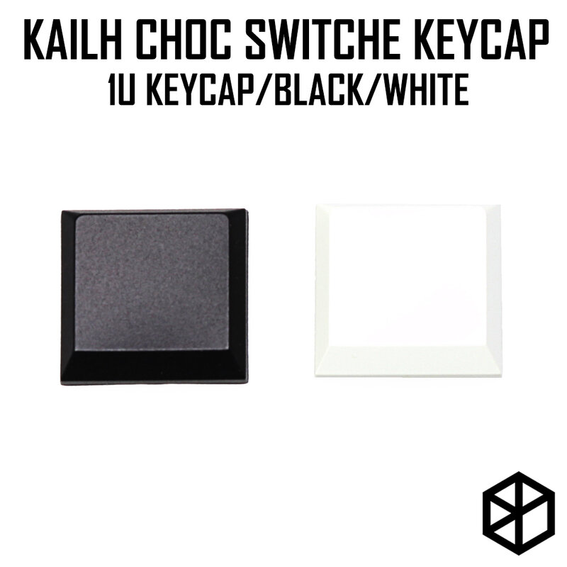 Низкопрофильный клавишный колпачок kailh choc 1u для низкопрофильных клавиш kailh swtich abs, ультратонкий, для низкопрофильных, белый, черный