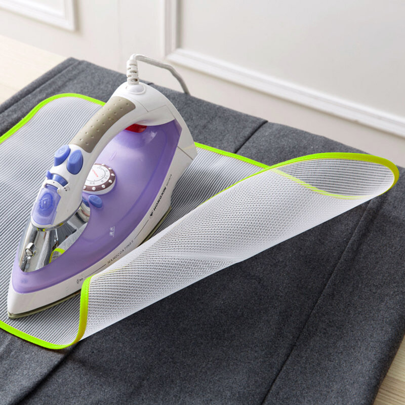 HOOMIN ป้องกันฉนวนกันความร้อน Ironing Board สีสุ่มกับกด Pad รีดผ้าป้องกันกดตาข่าย