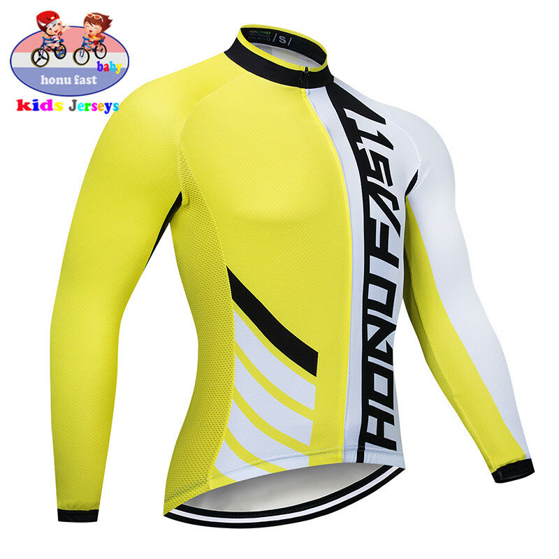 2023 Sleeve Jersey Set Breathable Children Long  Cycling Clothing Breathable Sportswear kids Bicycle Bike maillot ciclismo