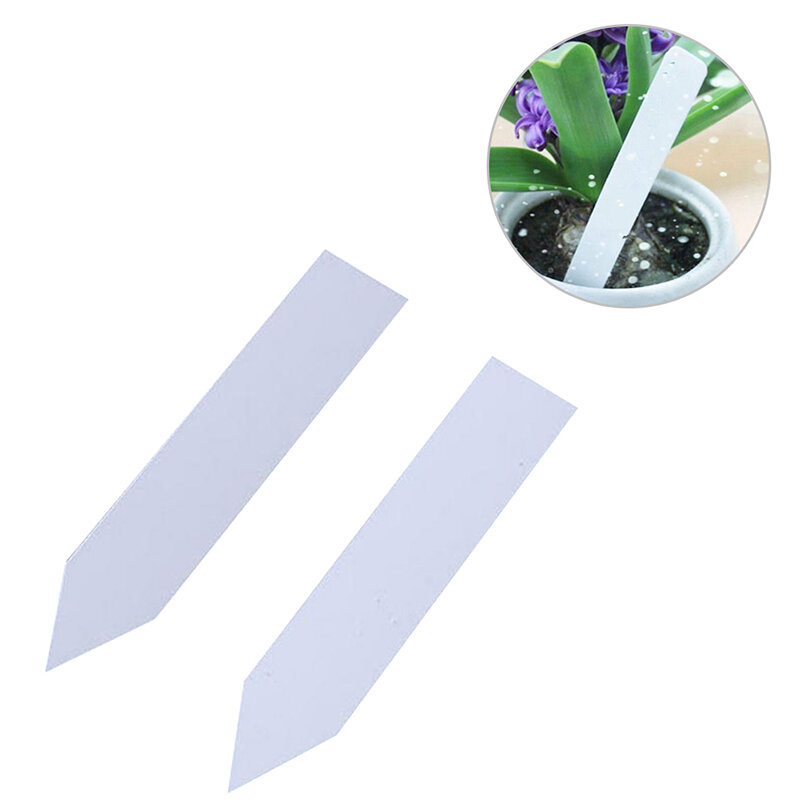 Etiquetas de semillas de plantas de plástico impermeables de nuevo diseño marcador de recipiente semillero para vivero etiquetas de participación de jardín bonito 50 Uds etiquetas blancas
