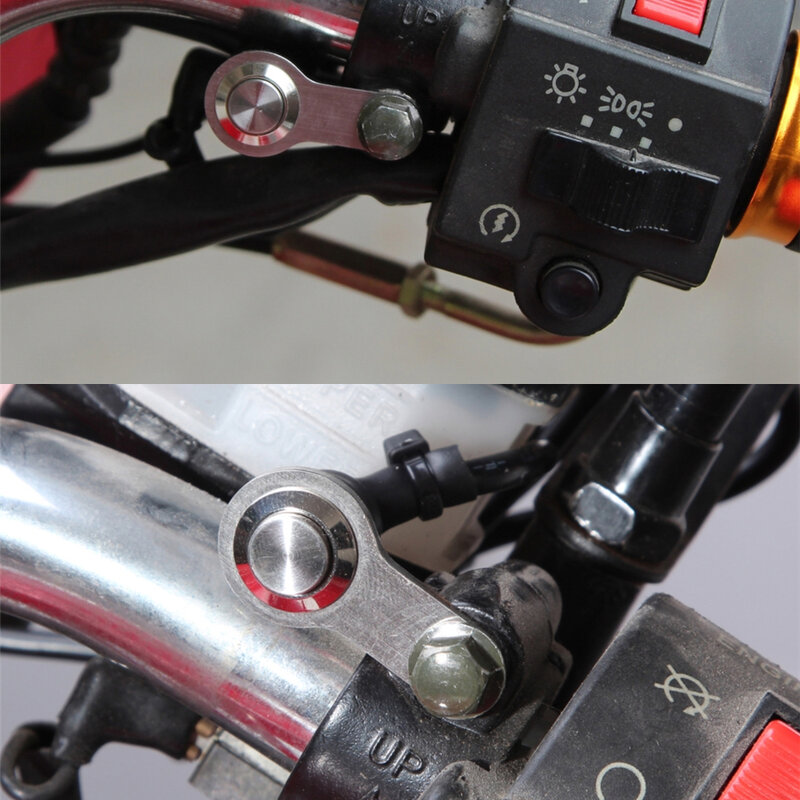 Interruptor de manillar de motocicleta, botón de Reinicio de retorno automático, aleación de aluminio CNC para bocina, interruptores de arranque de potencia del motor, resistente al agua