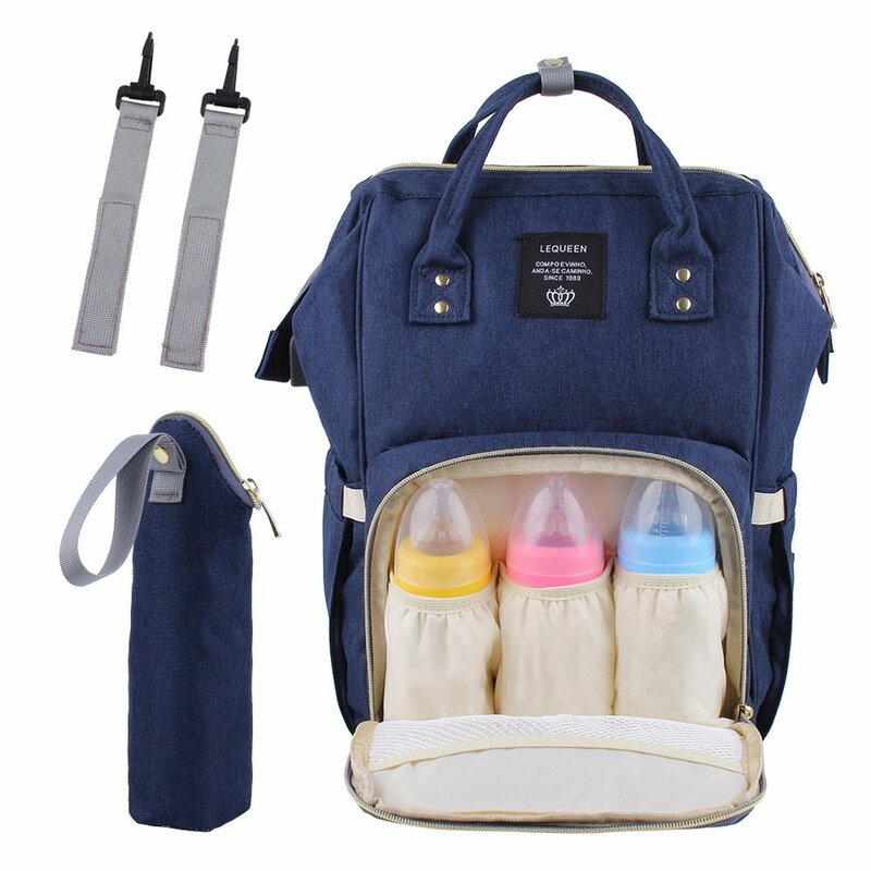Usb Chargeable Mummy Bag Large Diaper Bags Upgrade Lequeen Brand Design Fashion Nappy Backpack For Mom Waterproof Big Baby Bag