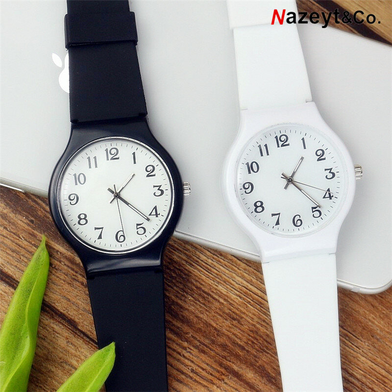 Nazeyt-学生向けのプラスチック製時計,スポーツ腕時計,女性向けの新しいファッション