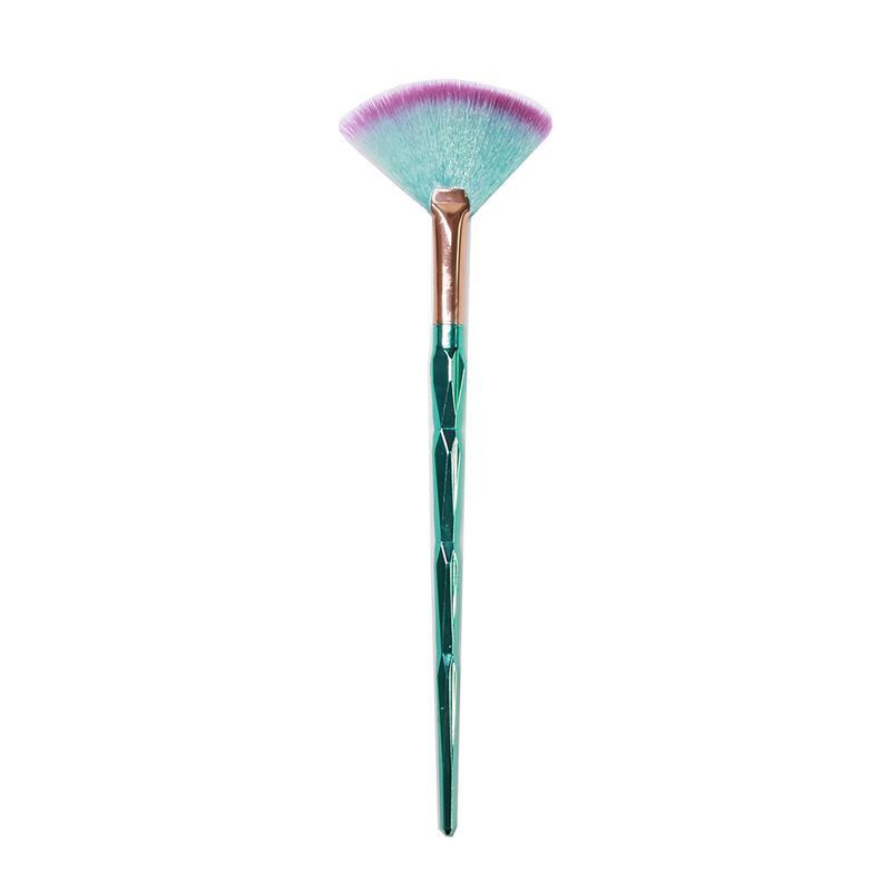 Uma peça fã-em forma de corretivo escova de maquiagem fundação pó blush lábio maquiagem beleza maquiagem escova ferramenta para iniciantes