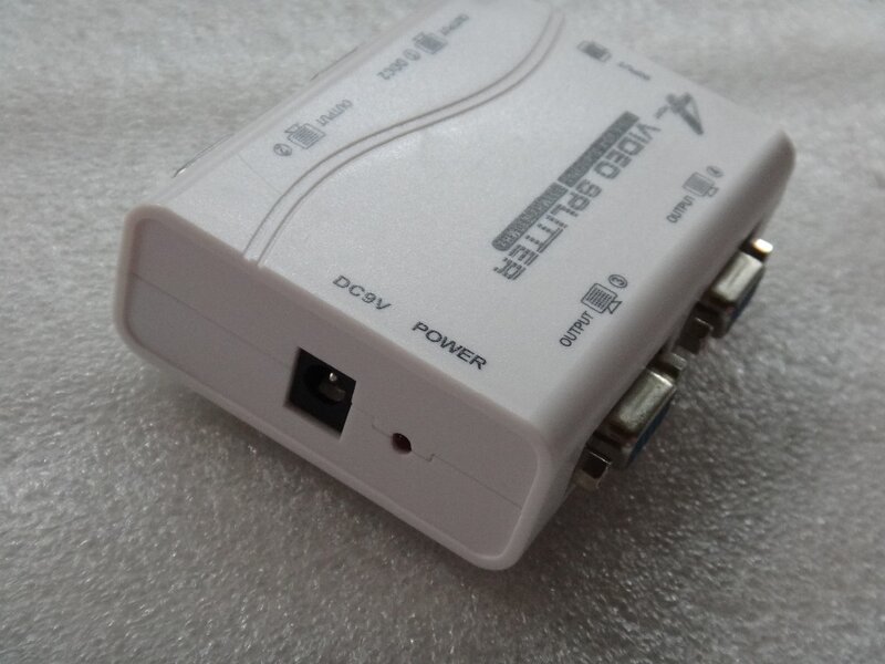 Divisor de vídeo VGA 1 en 4, dispositivo de 2020 MHz, 250x1920, 4 puertos, color blanco, novedad de 1440 años