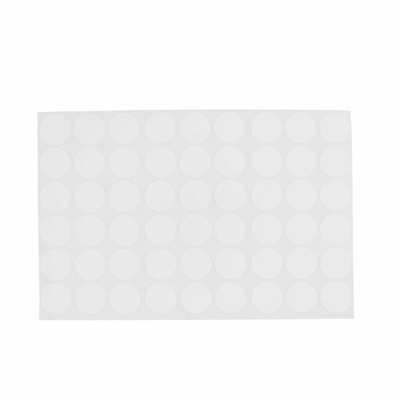 Cubiertas de tornillos autoadhesivas para armario, pegatinas para tapas, 54 en 1, color blanco