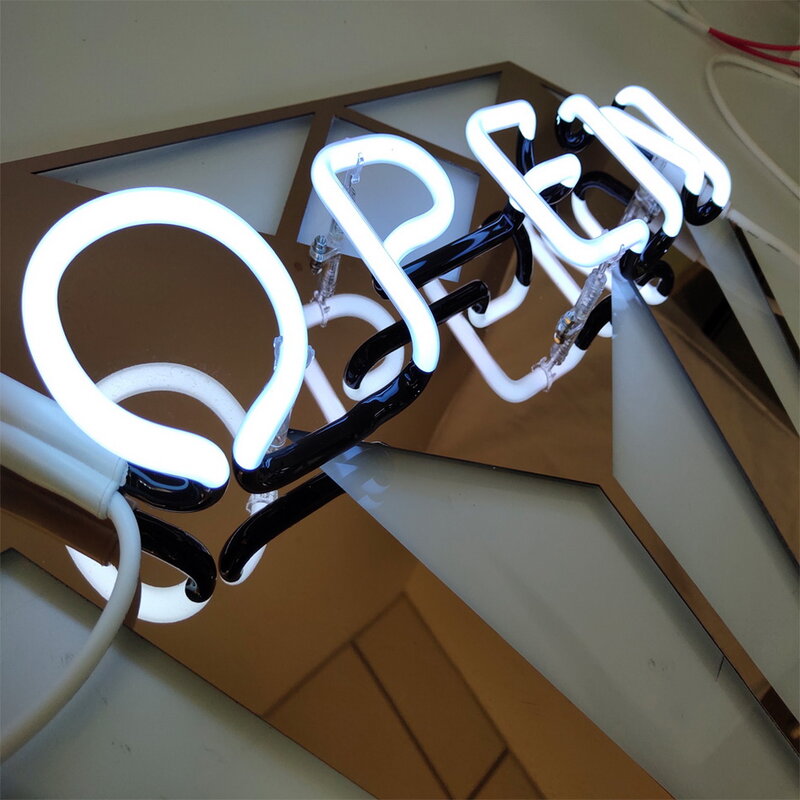 ตัวอักษรปากการูปหัวใจ LED แบบเปิดความสว่างสูงสำหรับบาร์ร้านค้า