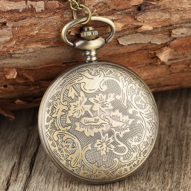 Liontin Kalung Antik Jam Tangan Saku Quartz Jam FOB Hadiah Souvenir Rantai untuk Pria Wanita Reloj De Bolsillo