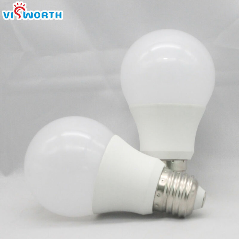 Visworth a60 conduziu a lâmpada e27 base do bulbo 5w 7w 9 smd2835 lampada conduziu a lâmpada ac 110v 220v 240v branco frio quente conduziu a luz