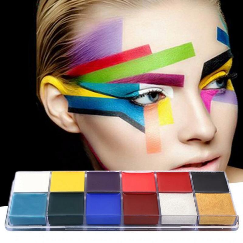 12 farben/Set Ölfarbe Gesicht Körper Malerei Pigment Kunst Thema Party, Halloween, phantasie Kleid Partei Bilden Werkzeug