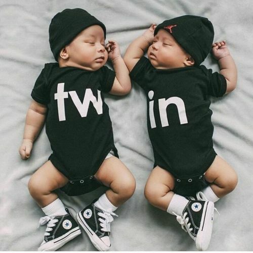 Gêmeos Da Menina Do Menino Da Criança Do Bebê Infantil Bonito Bodysuit Macacão Playsuits Verão Roupas Outfits