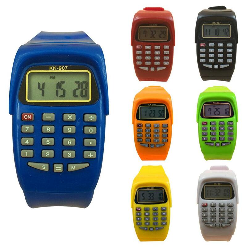 시험 인공물 어린이 스포츠 디지털 사각형 손목 시계, 계산기, 검사 도구, 어린이 선물