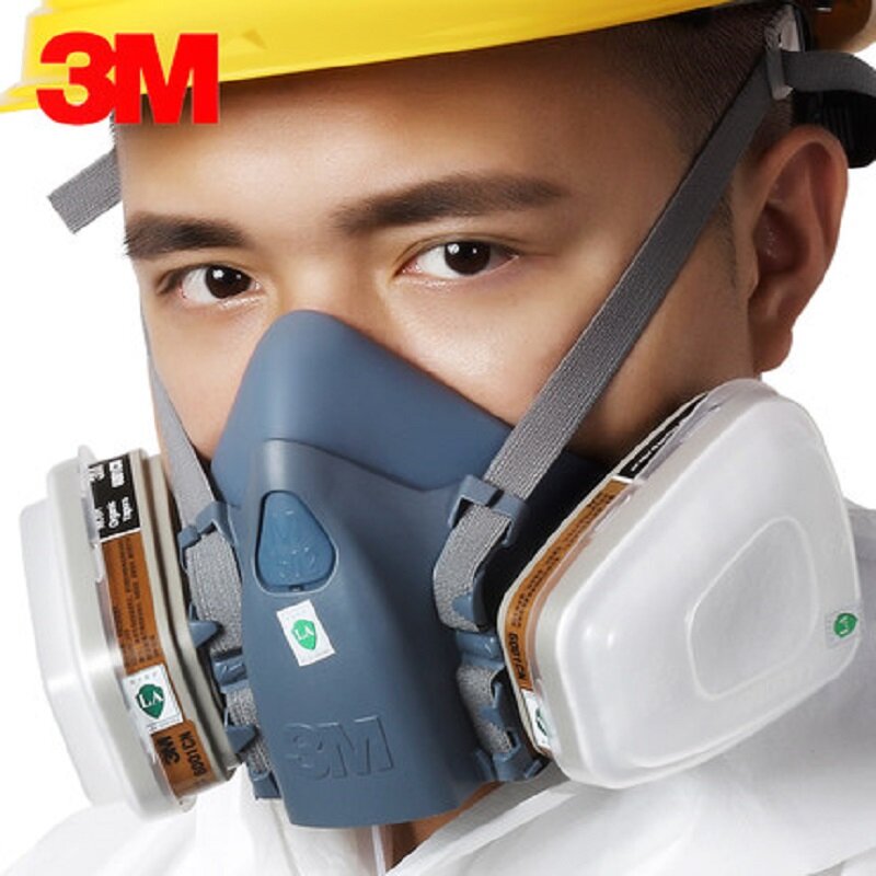 7in1 3 M 7502 mascarilla de Gas mascarilla protectora de respirador químico pintura Industrial Spray Anti Vapor orgánico polvo mascarilla 6001