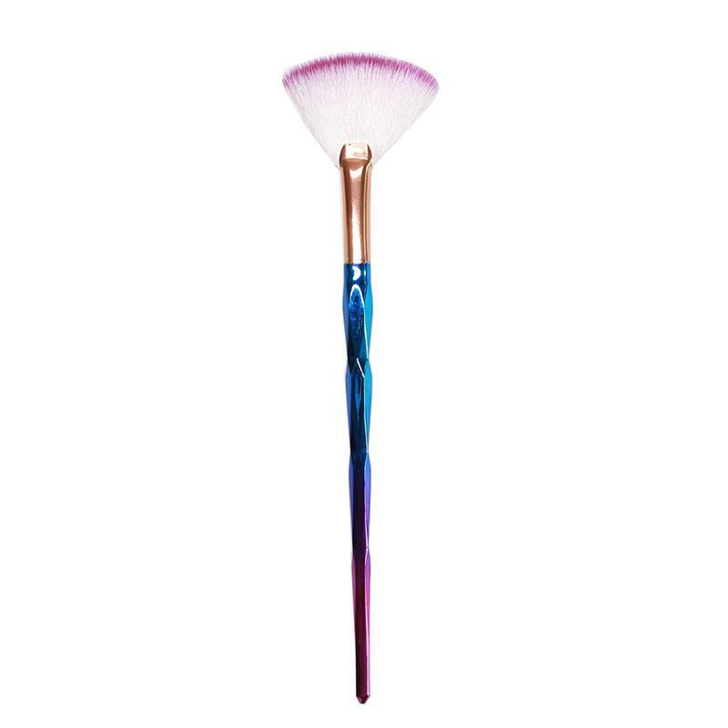 Uma peça fã-em forma de corretivo escova de maquiagem fundação pó blush lábio maquiagem beleza maquiagem escova ferramenta para iniciantes