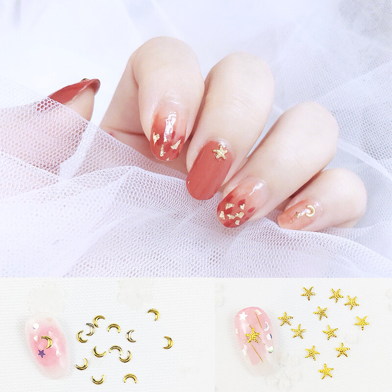 Hnuix 100 Stks/partij Mini Ronde Vierkante Star Rivet Studs Metalen Legering Nail Art Decoraties 3D Diy Nail Stickers Sieraden Nail charms