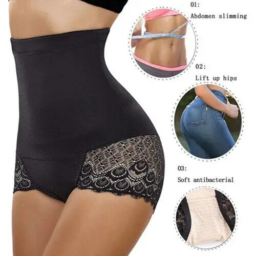 Women High Waist Briefs Underwear Shapewear Panty Body Shaper Control Slim Tummy