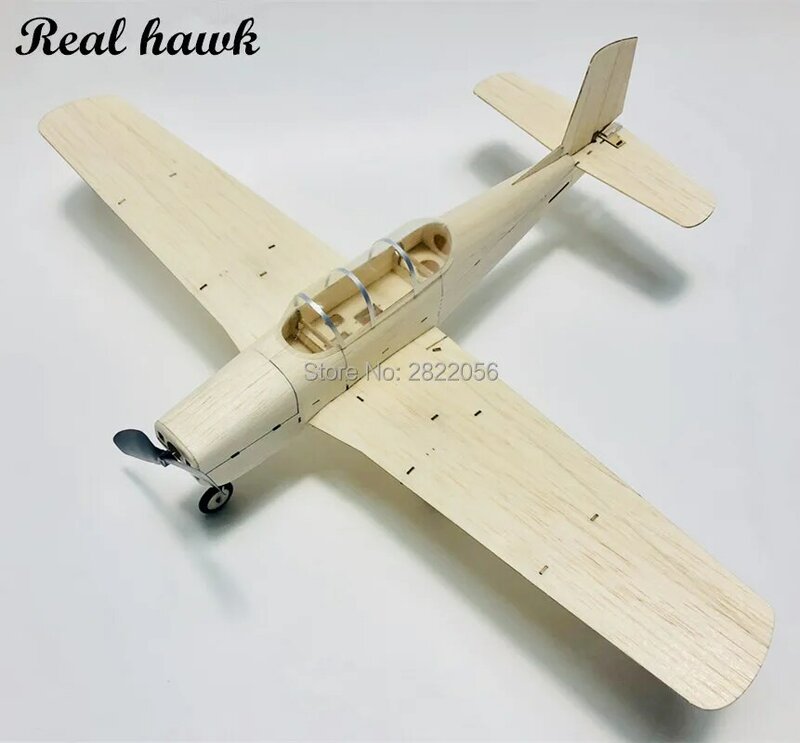 Mini RC Plane Laser Cut Balsa Wood Airplane Kit Mentor T34 Model Building Kit