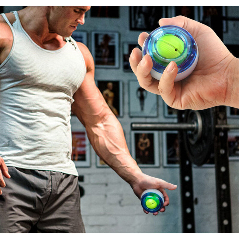 LED เทรนเนอร์บอล Gyroscope Strengthener Gyro Power Ball การออกกำลังกายแขนการออกกำลังกายเครื่อง Gym Ball อุปกรณ์