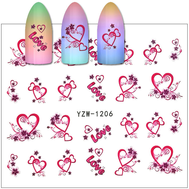 Water transfer Art Nail Sticker Water film paper for nail products Valentine's Day Party