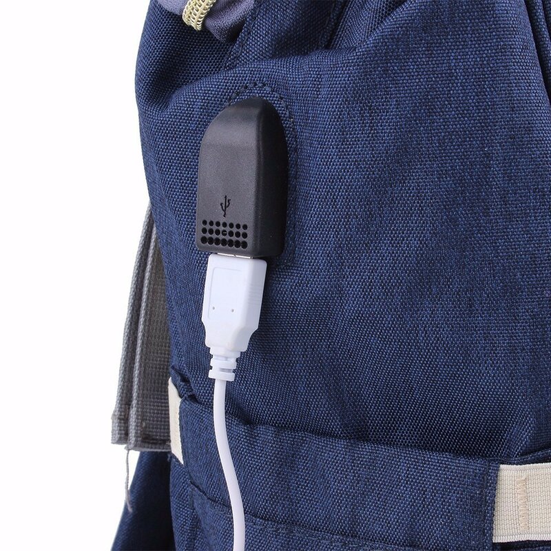 Lequeen-Bolsa de pañales grande recargable por Usb, mochila de moda para mamá, impermeable, diseño de marca