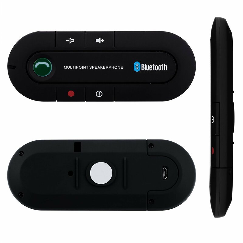 Samochodowy zestaw Bluetooth duża odległość transmisja podłącz 2 telefony raz osłona przeciwsłoneczna klip zestaw głośnomówiący Bluetooth