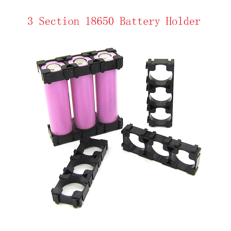 Caja de almacenamiento de batería 3x18650 separador de batería soporte radiante soporte eléctrico coche bicicleta juguete nuevo