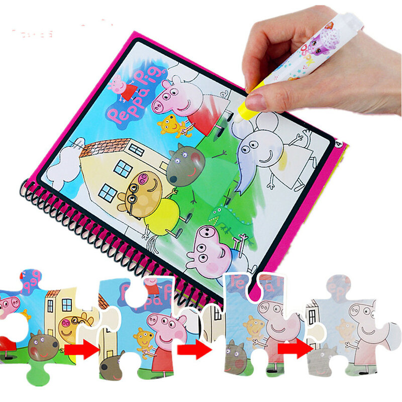 Quadro de desenho montessori, livro de colorir para crianças, livro mágico com caneta para pintar e desenhar na água