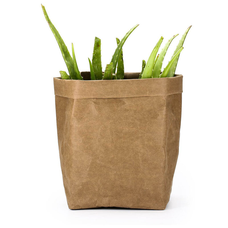 Mini Succulentsหม้อล้างทำความสะอาดได้กระดาษกระถางดอกไม้Desktopกระถางดอกไม้Reuseable Multifunction Homeกระเป๋า