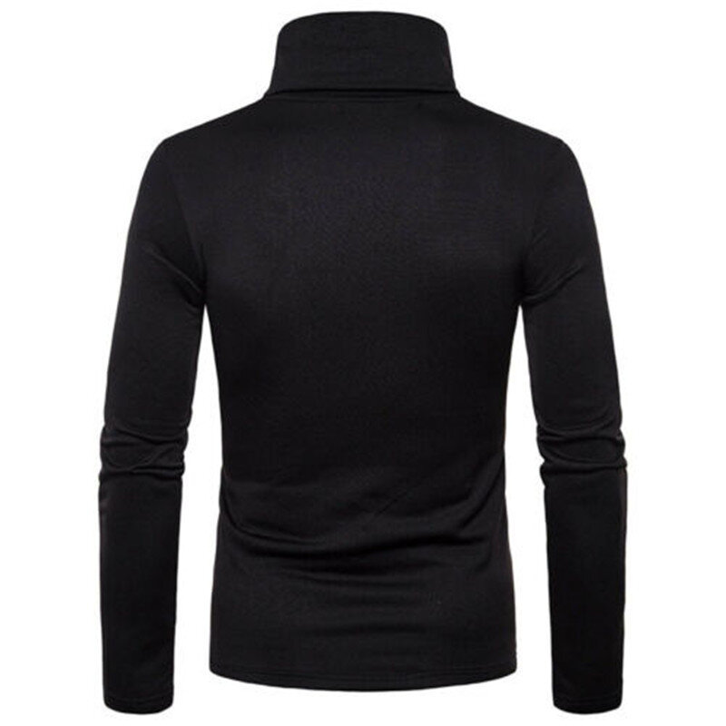2019 New Brand Men's Thermal  Turtle Neck Skivvy Turtleneck Sweaters Stretch Casual Tops US