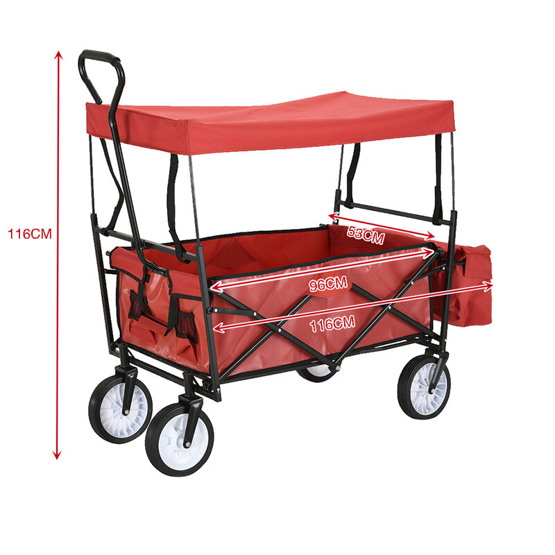 Panana Folding Hand Truck Trolley Barrow Cart Garden Platform Trolley Home Garden Tool Capacity 100kg