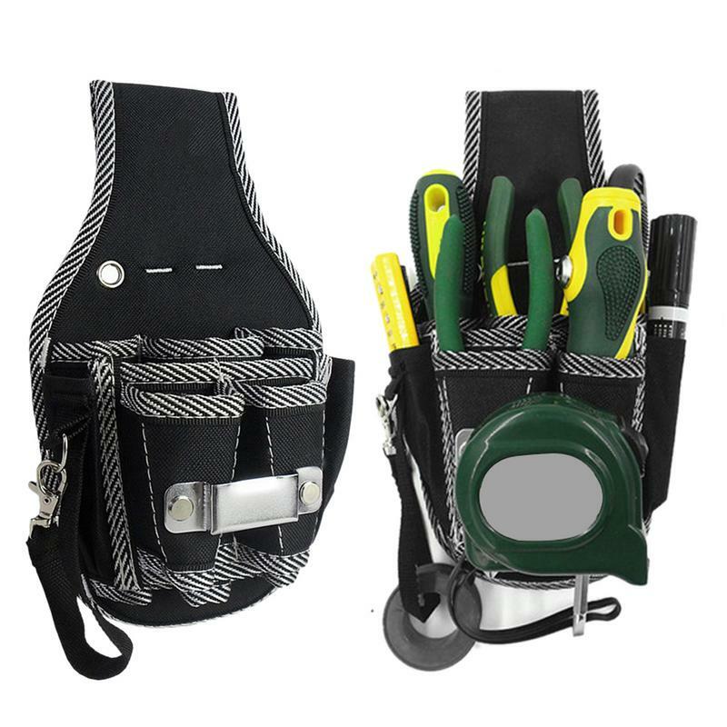 9-in-1 Drill Screwdriver Utility Kit Nylon Fabric Tool Bag Electrician Waist Pocket Tool Belt Pouch Bag #45