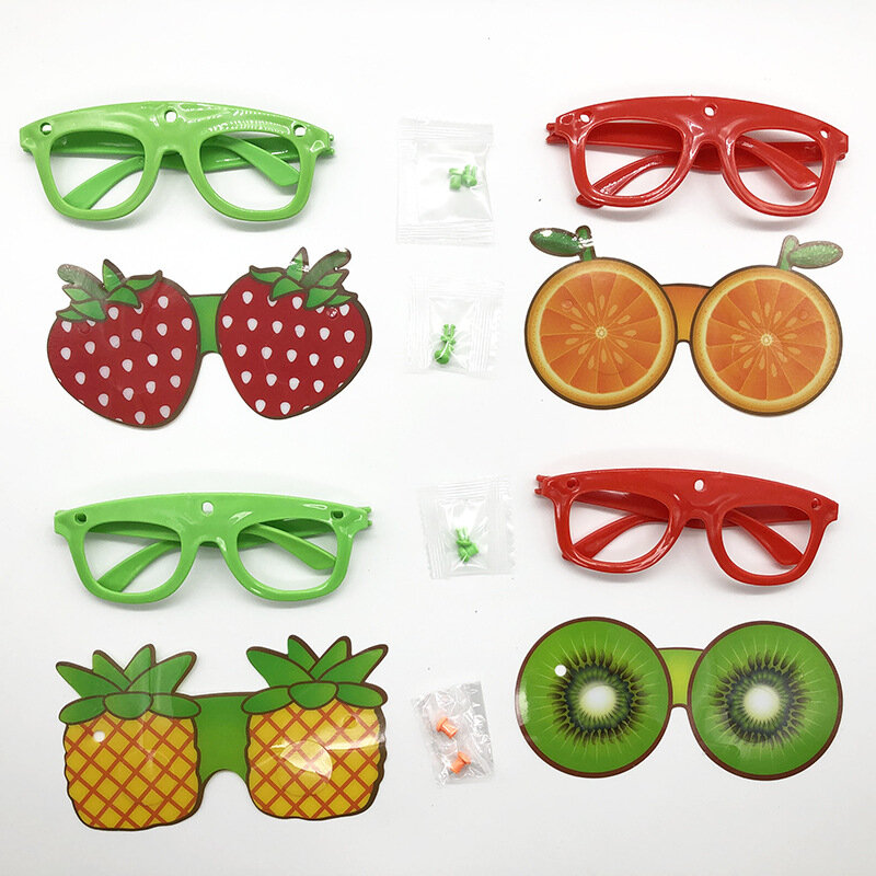 IWish creativo modellazione di frutta decorazione per bambini occhiali manuale fai da te festa cartone animato occhiali occhiali regalo di compleanno natale