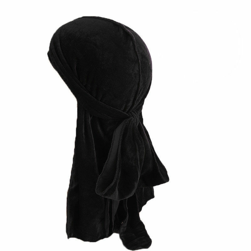 Hot sprzedaży Unisex mężczyźni kobiety aksamitna oddychająca czapka z daszkiem Turban Doo Durag Cap