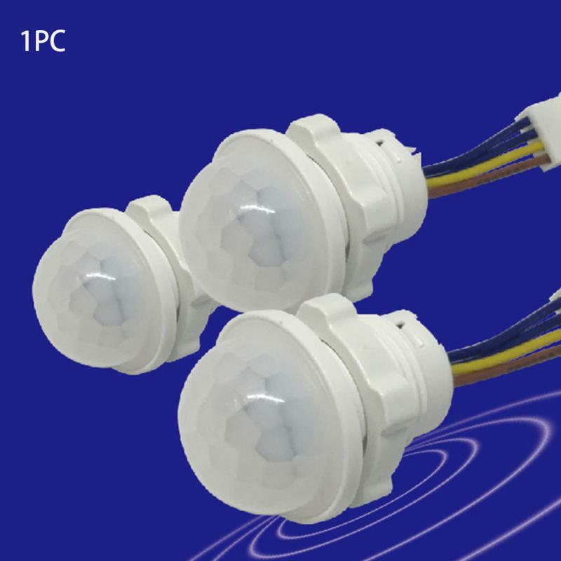 1 pièces 40mm réglable PIR capteur de mouvement à rayons infrarouges temporisation Mode réglable détecteur interrupteur pour éclairage domestique lampe à LED